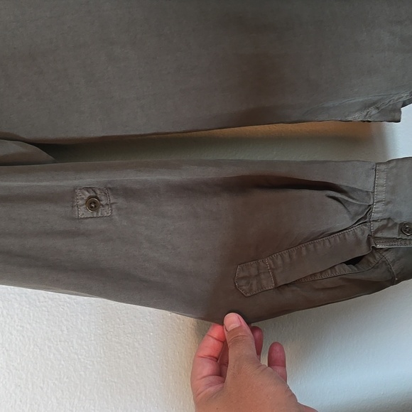 Tinsel Olive Green Button Down Shirt with Single Pocket Size Large - Picture 4 of 7